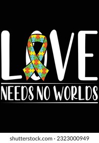 Love needs no worlds vector art design, eps file. design file for t-shirt. SVG, EPS cuttable design file
