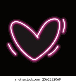 love neon isolated on black background. love icon with glowing neon lines. Vector illustration.