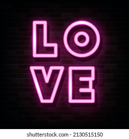 love neon sign. neon symbol