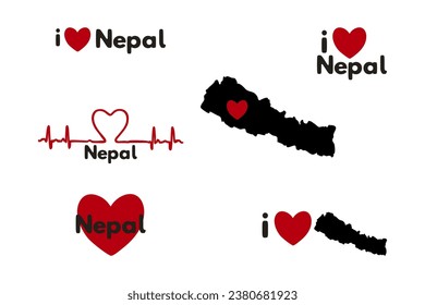 I love Nepal. Patriotic Sublimation Bundle 