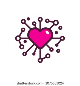 Love Network Logo Icon Design