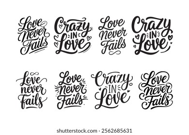 Love never fails ,custom t-shirt design bundle ,Typography T-Shirt Designs Vector ,business T shirt Design Bundle
