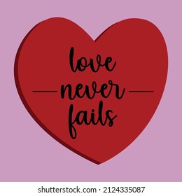 Love is never fails or God's love is never fails