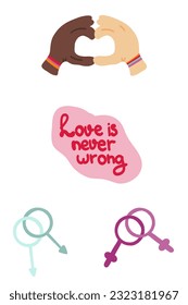 Love is never wrong lgbtq poster 