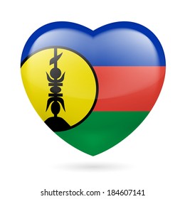 I Love New Caledonia. Heart With Flag Design 