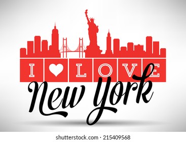 I Love New York Typography Design