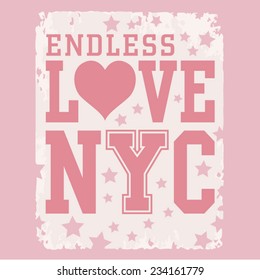 Love New york typography, t-shirt graphics, vectors