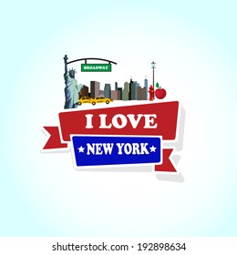 i love new york vector illustration