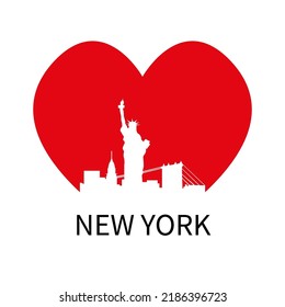 I love New York. Vector illustration