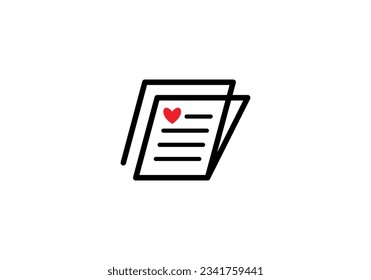 love news logo vector. paper printing symbol icon design