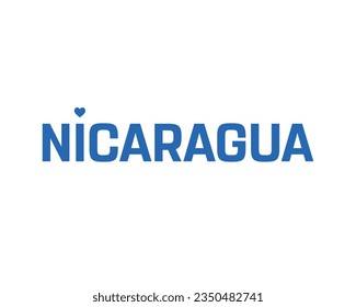 I love Nicaragua, Happy Independence day, Love Nicaragua, Nicaragua, Love, Nicaragua Flag, 15 September, 15th September, Independence Day, National Day Typography on Background, T-shirt Design