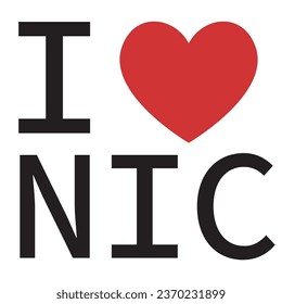 I love Nicaragua typography vector
