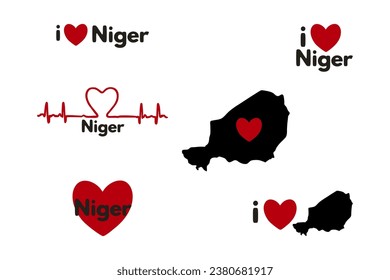 I love Niger. Patriotic Sublimation Bundle 