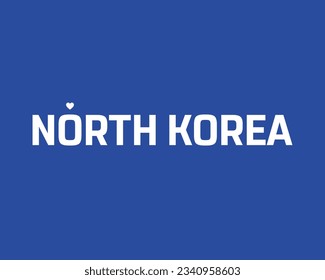 I love North Korea, Happy North Korea Independence Day, Love North Korea, National Flag, 15th August, 15 August, Independence Day, Heart Ico Dark background Typography Vector Eps Illustration Icon 