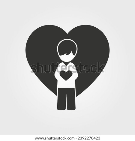 Love is not inconsiderate icon - Simple Vector Illustration