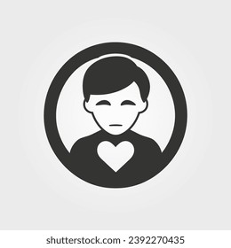 Love is not rude icon - Simple Vector Illustration