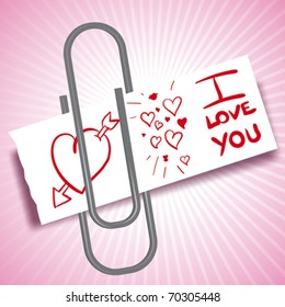 Love note with clip