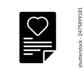 love note icon vector design illustration template