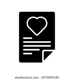 love note icon vector design illustration template