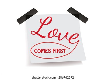 Love note on a paper