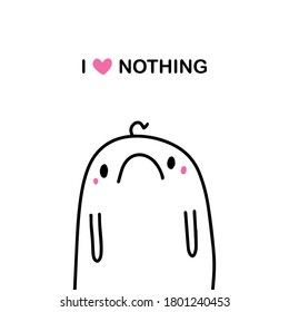 No me gusta nada la ilustración de vector dibujada a mano en el estilo de historietas de dibujos animados. Hombre triste roto cara de kawaii