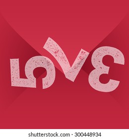 love numbers. love sign. love text. vector illustration