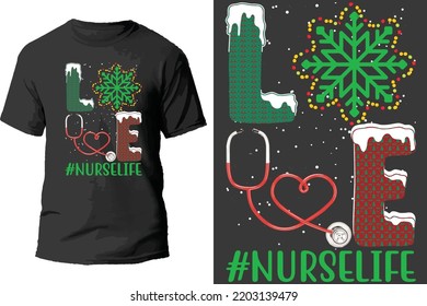 Love nurse life t shirt design.