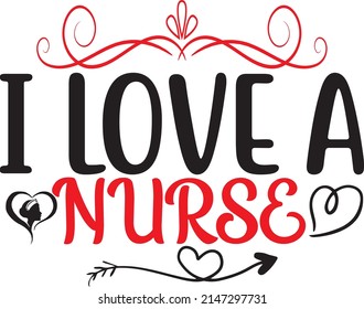 Love Nurse Nurse Svg Design Vector Stock Vector (Royalty Free ...