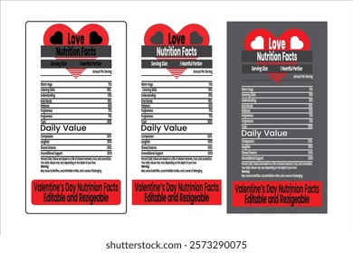  Love nutrition facts, nutrition facts label, supplement facts, Valentine's Day label Nutrition facts