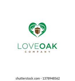love oak concept logo design