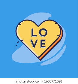 Love Object Icon Illustration. Vector Illustration. Flat Cartoon Style Ready to use for Website Page, Mobile App Presentation, Flyer, Banner, Wallpaper, Sticker, Name Card, Background and more