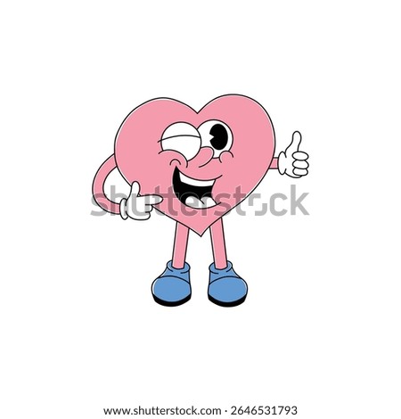 love ok character vector color illustration