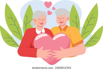 The Love Old Parent Illustration