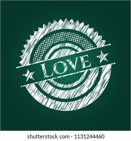 Love on blackboard