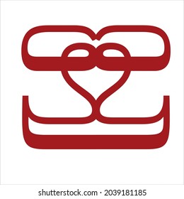 love on booth sign vector illustration