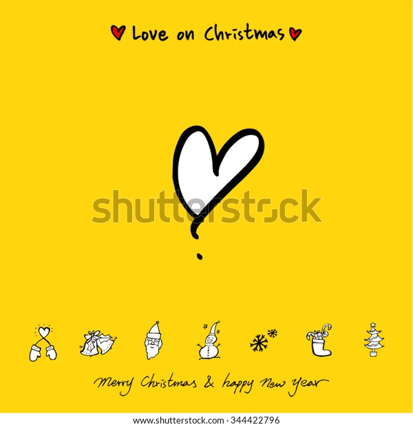 Download Love On Christmas Heart Illustration Hand Stock Vector Royalty Free 344422796 PSD Mockup Templates