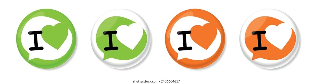 I love on green and orange badge