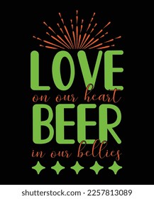 love on our heart beer in our bellies St Patrick's day design, St Patrick's day SVG, St Patrick's day bundle ,design bundle, cutting file,SVG design bundle, t shirt design 