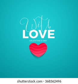 With Love on Valentine's Day Card