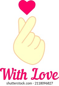 With love on a white background