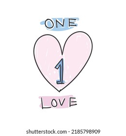 amor por la única ilustración vectorial