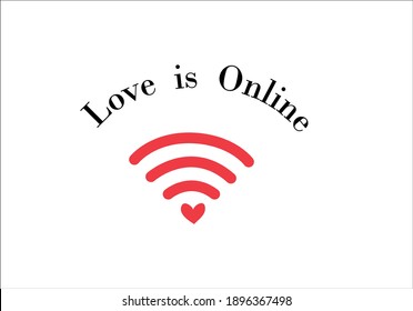 el amor es arte vectorial de diseño wifi en línea