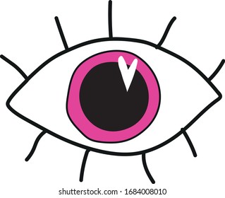 love opened cartoon vector eye