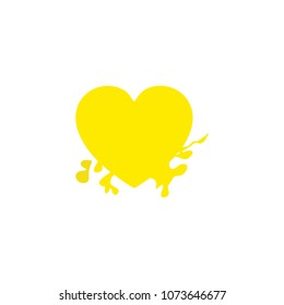 love orange juice vector logo