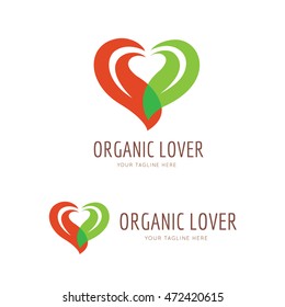 Love organic food logo