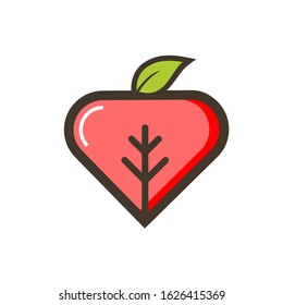 love organic logo design vector template