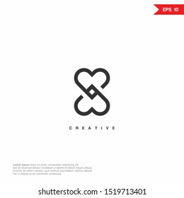 Love organization flat Logo icon design. Vector graphic design template element. Graphic Symbol for Corporate Business Identity. 