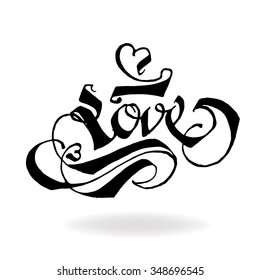 LOVE original custom hand lettering typography background for romantic photo cards/ party invitations for Valentine's Day, Mother's Day, wedding