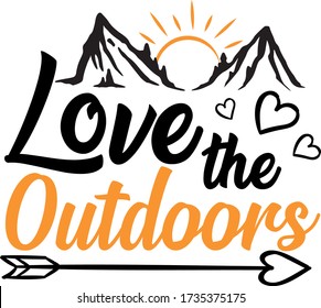 Love the otdoors quote. Vector