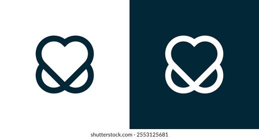 Love outline art, love logo